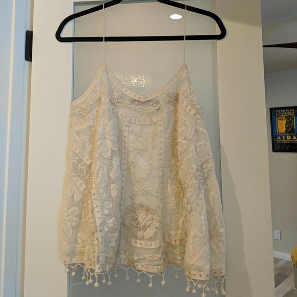 Topshop Tops - LE Kate Moss for Top Shop Fringe Camisole